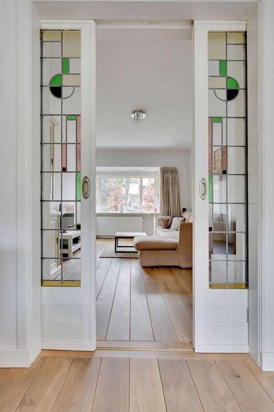 Stained Glass Pocket Door
