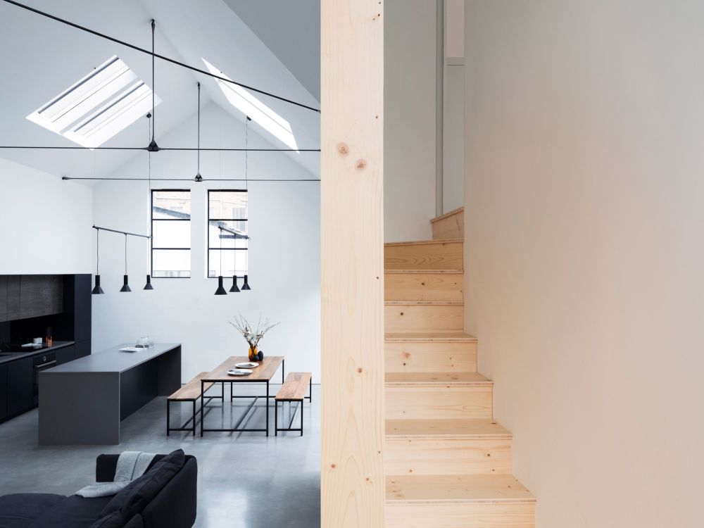 Stairs Former warehouse into home by Paper House Project