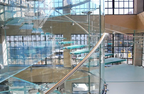 Stairs of Seemingly Floating Glass