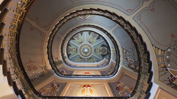 Stairway of the Riga Art Nouveau Museum - Riga, Latvia