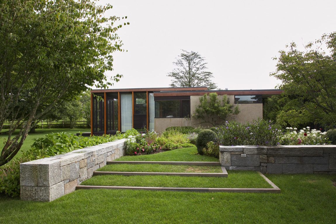 Stone House Beautiful Backyard