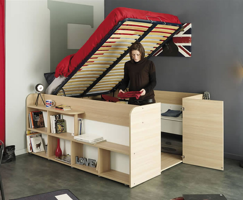 Storage bed - closet combination - pull