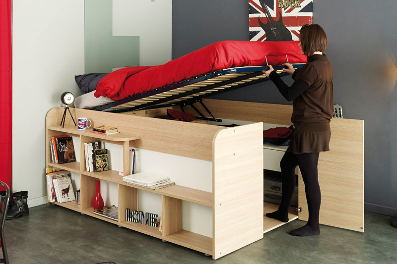 Storage bed - closet combination - under