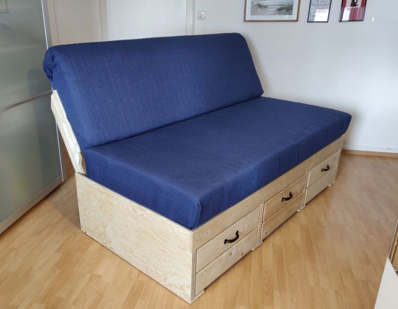 Storage sofa that converts