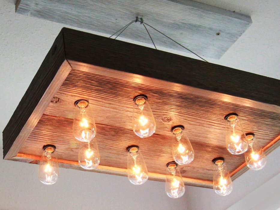 String light chandelier DIY