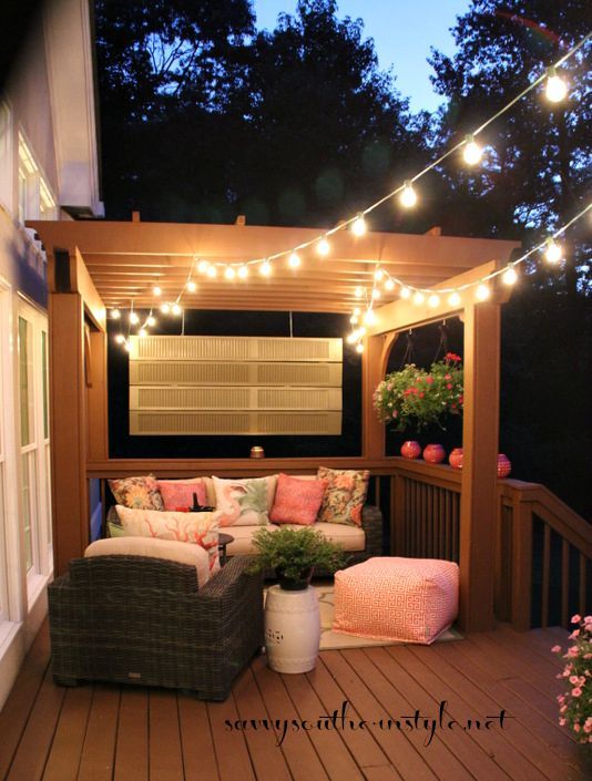 String lights pergola