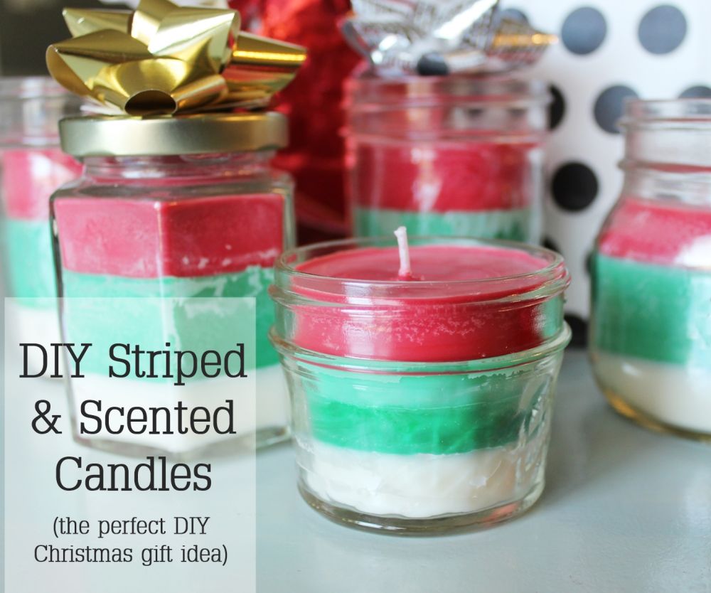 Striped Multi Scented Christmas Candles 1