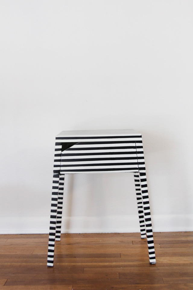 Striped nighstand