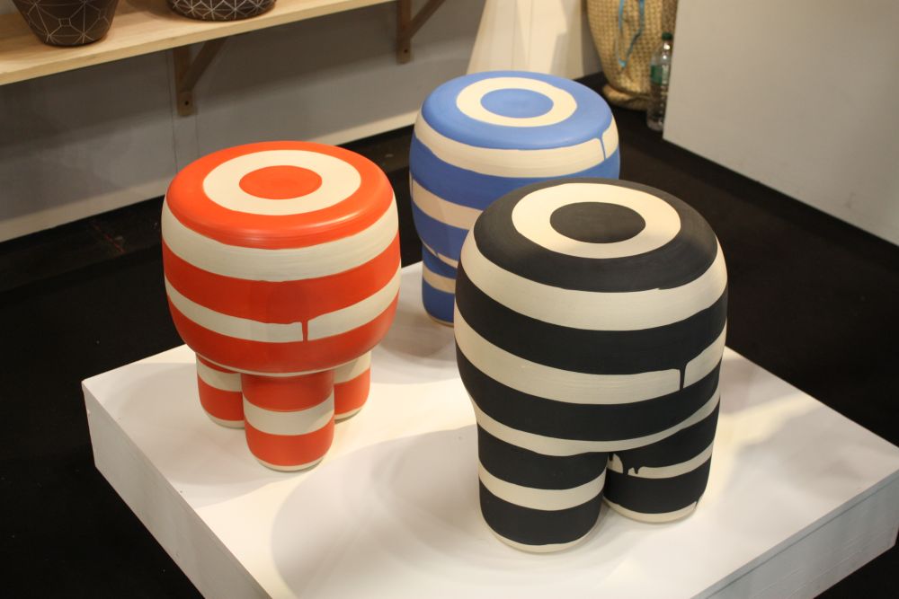Stripes and rich color stools