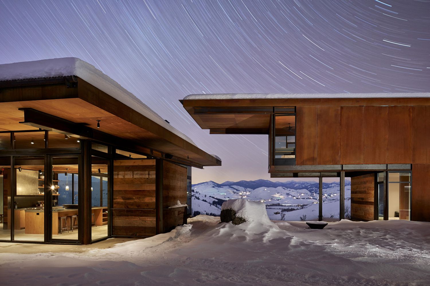 Studhorse House Building by Olson Kundig Wood accent