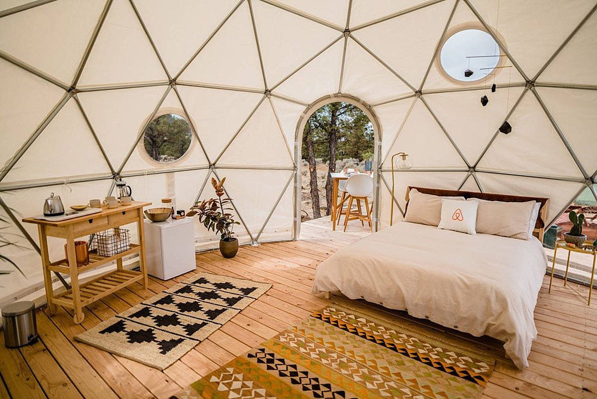 Stylish Geodesic Dome Interior