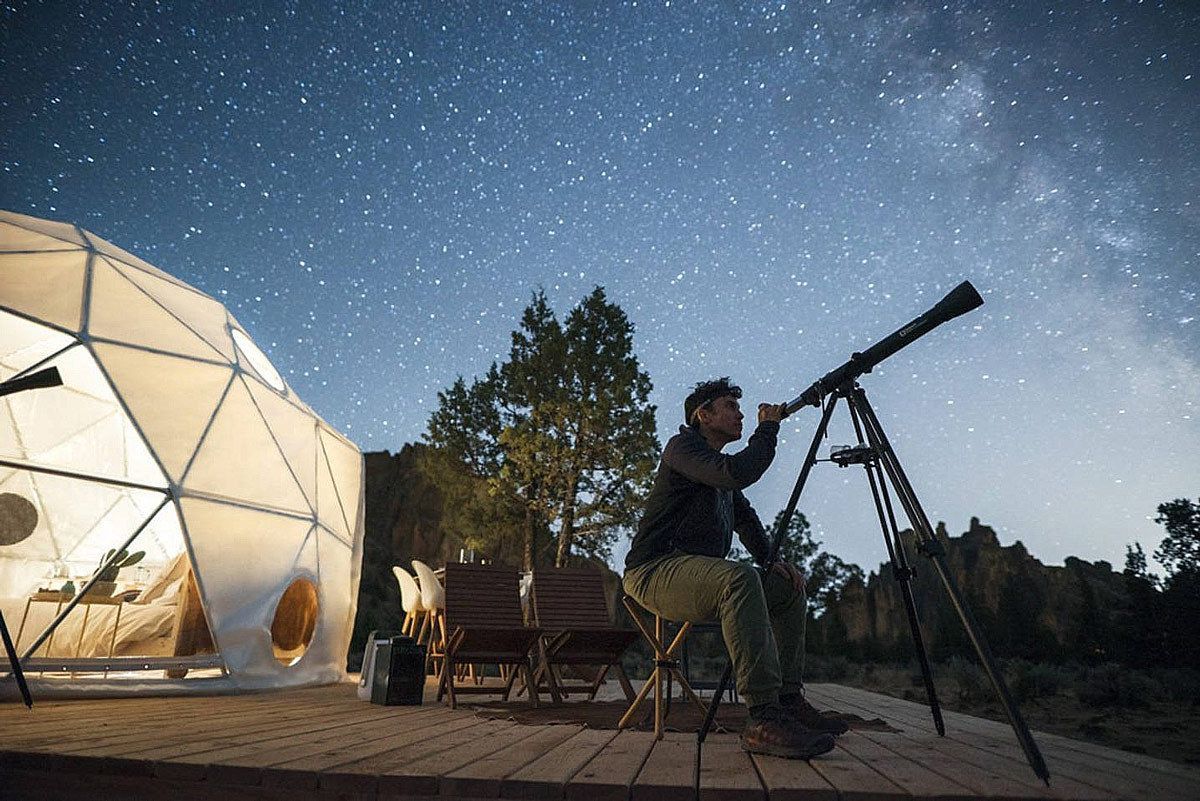 Stylish Geodesic Dome Night