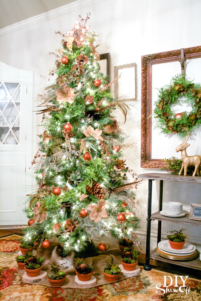 Succulent Christmas Tree Decor
