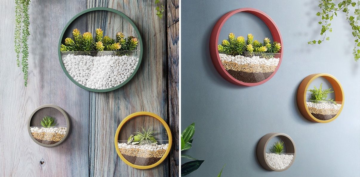 Round planters by Apollo