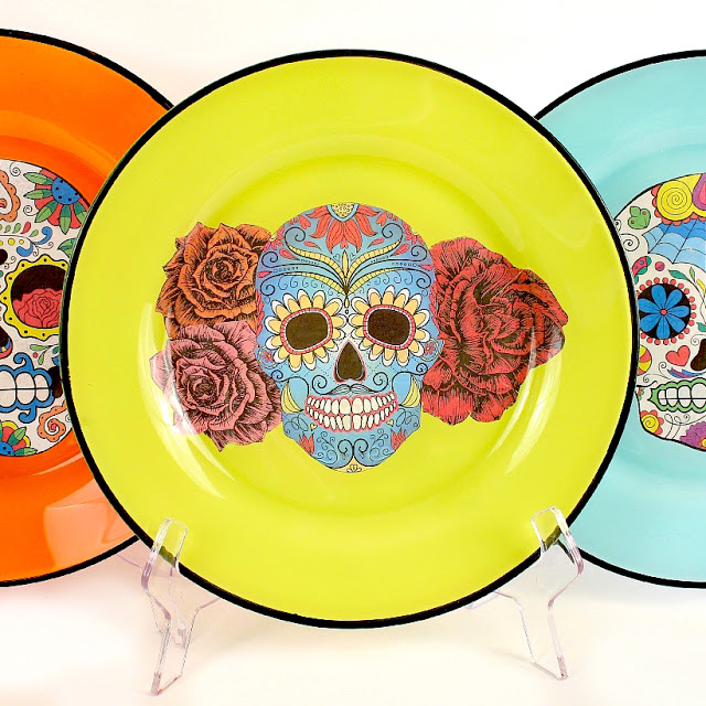 Sugar skull plates