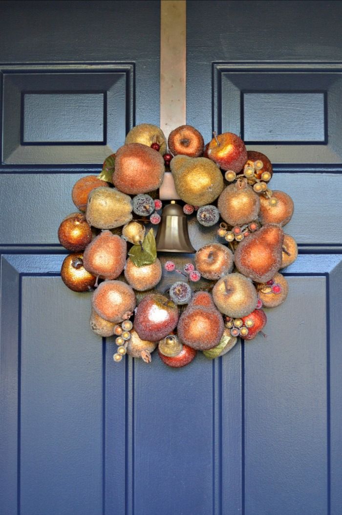 Sugared fruit wreath DIY