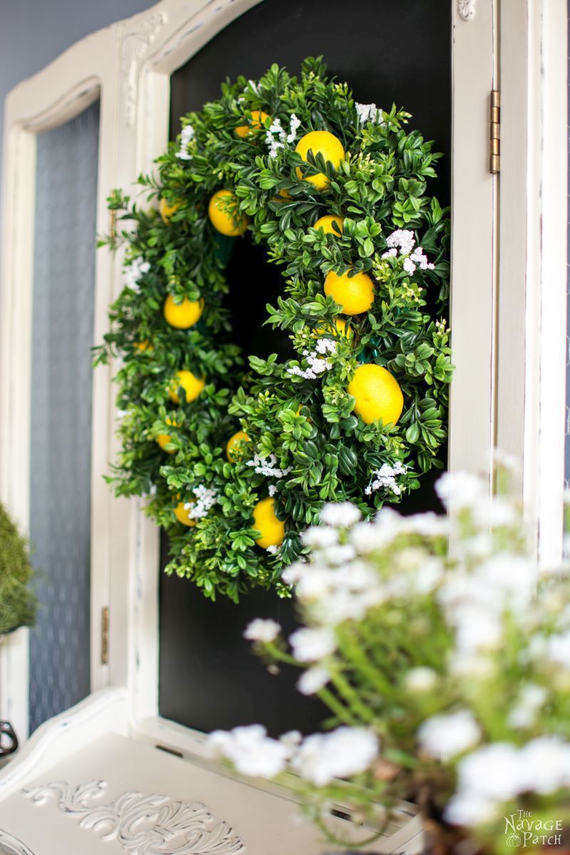 Summer faux lemon wreath