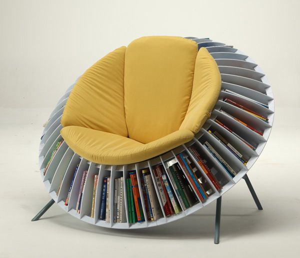Sunflower bookcase seating