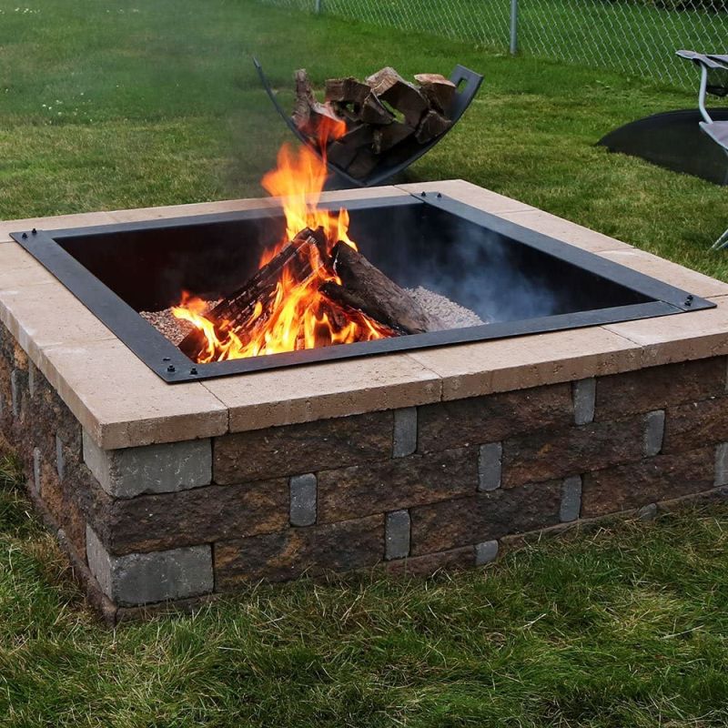 Sunnydaze Square Fire Pit Ring