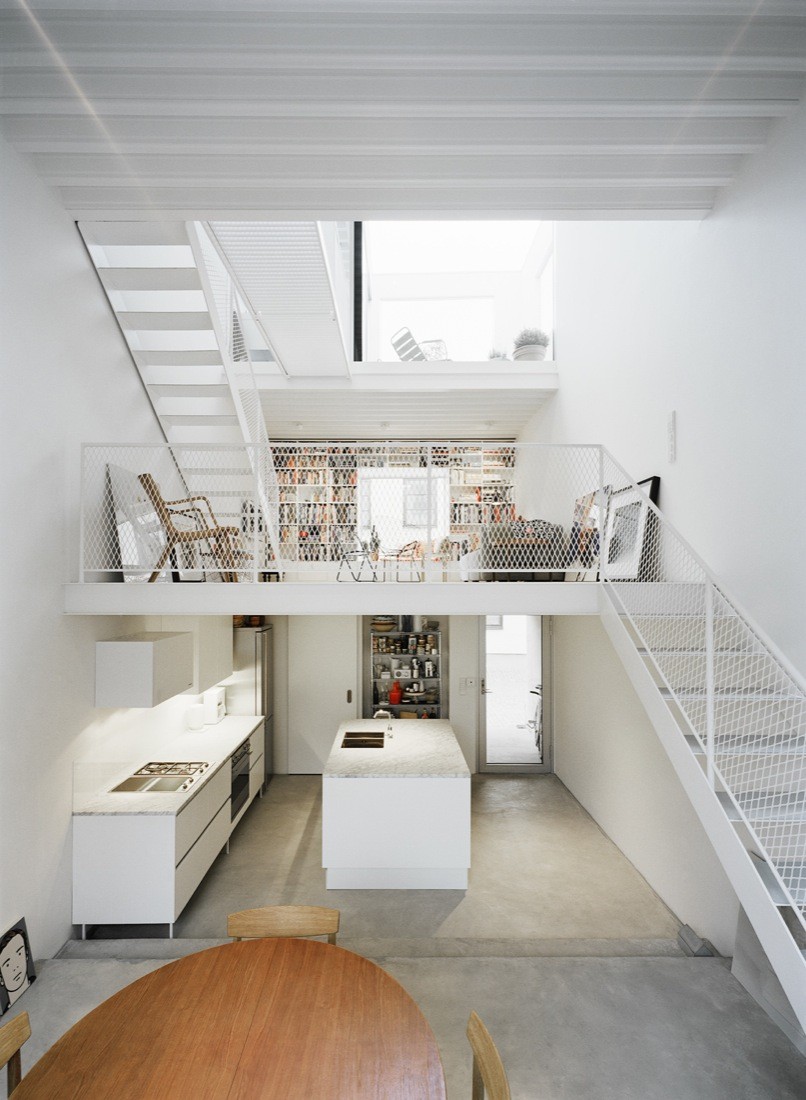 Sweden kitchen under stairs