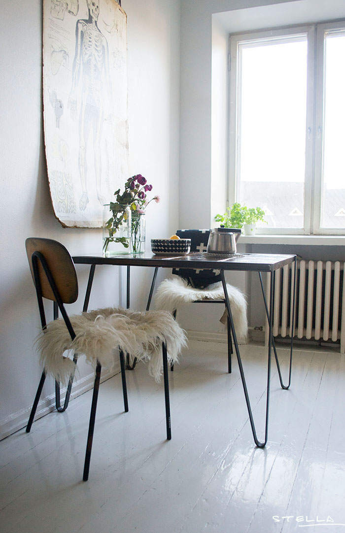 Swedish dining table and chairs