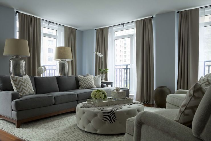 Taupe living room decor