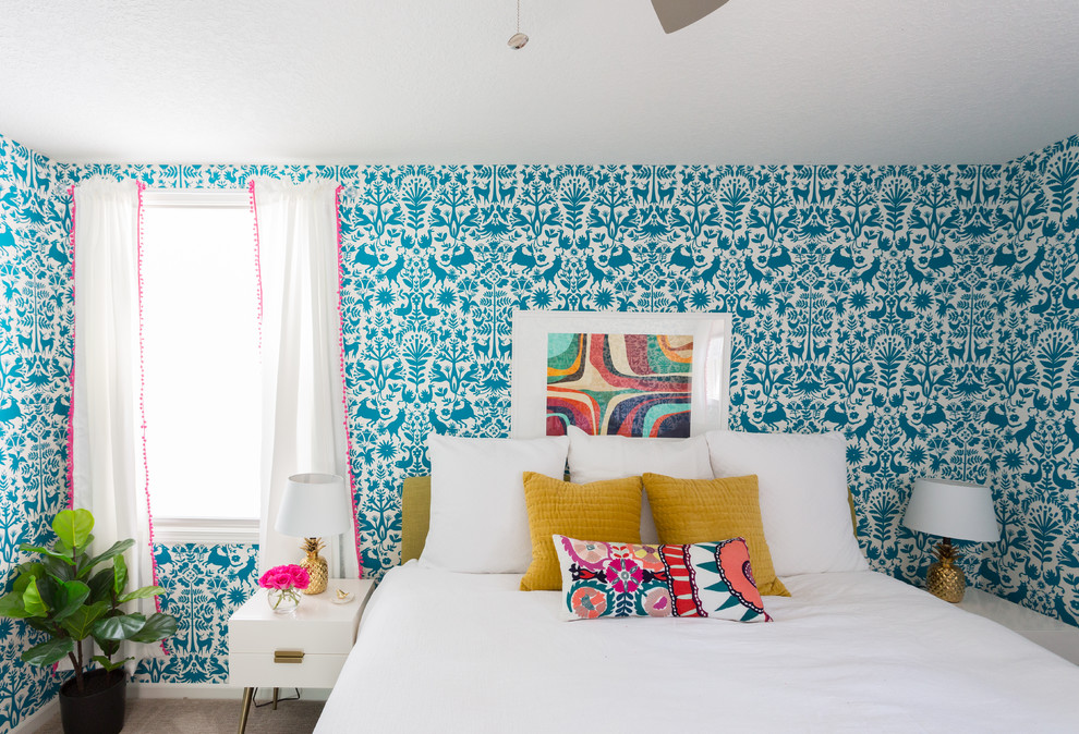 Teal Bedroom Wallpaper