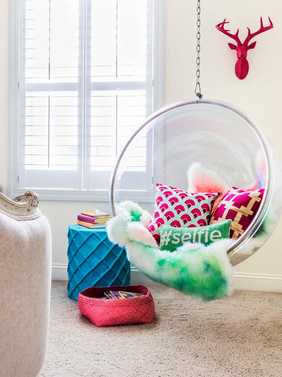 Teen girl reading nook