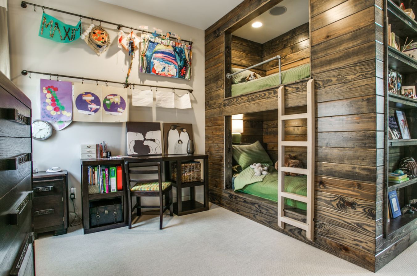 Teenage boys built in bunk beds