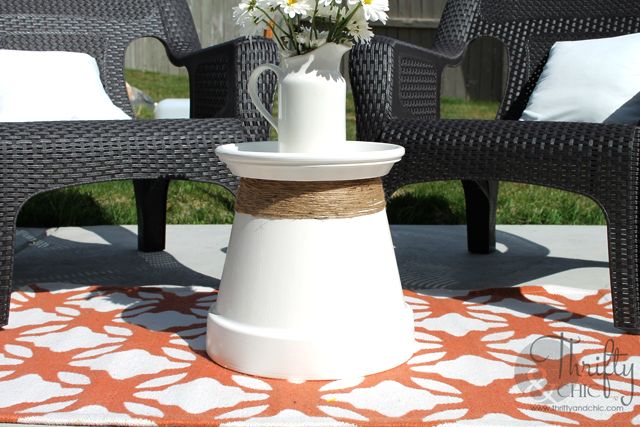 Terracotta pot coffee table