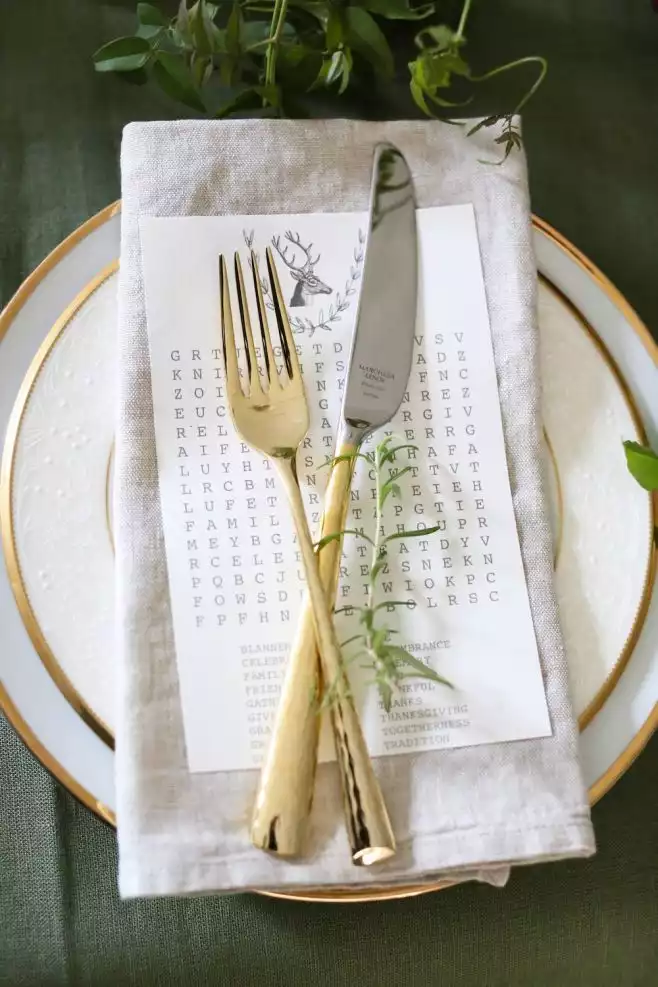 Thanksgiving napkin and place cards