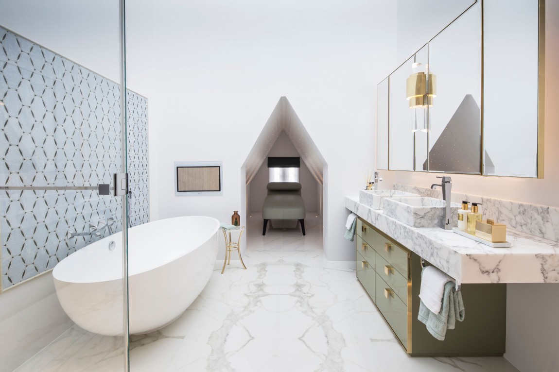 The Bromptons bathroom design with marble accents