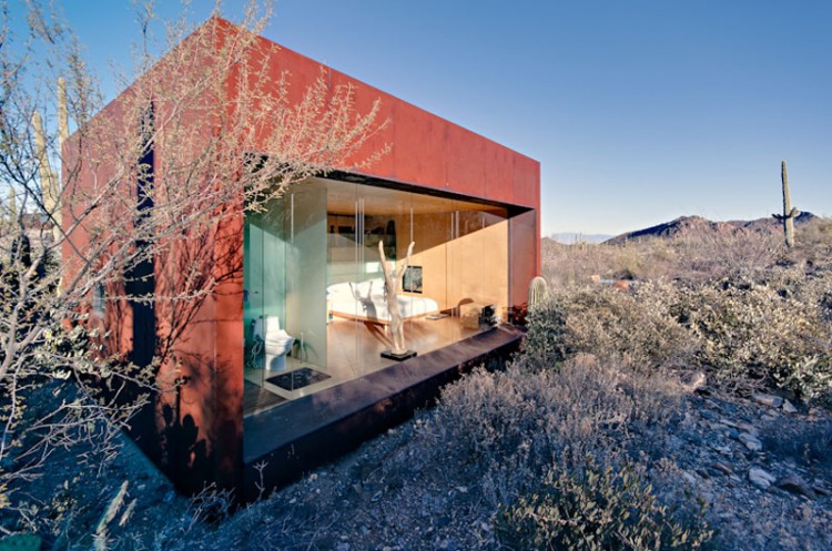 The Desert Nomad House floor to ceiling window