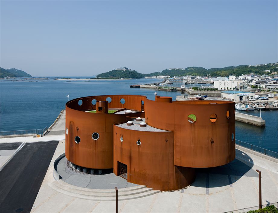 The Fukura Port in Japan corten Material Design