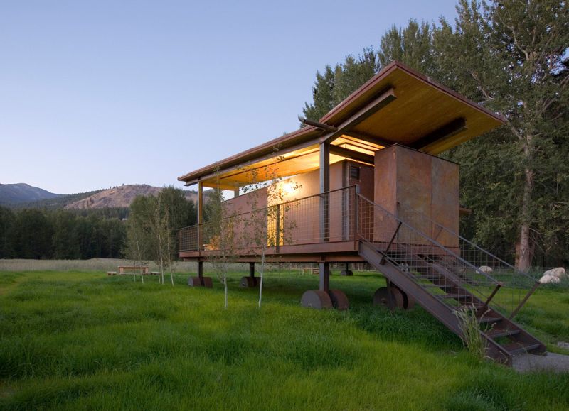 The Rolling Huts side view