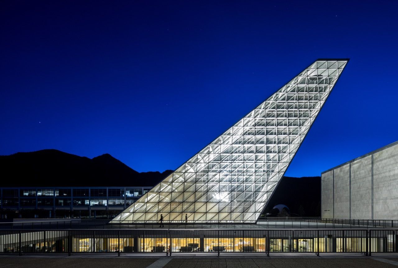 The U.S. Air Force Academy Center for Character and Leadership Development by Night