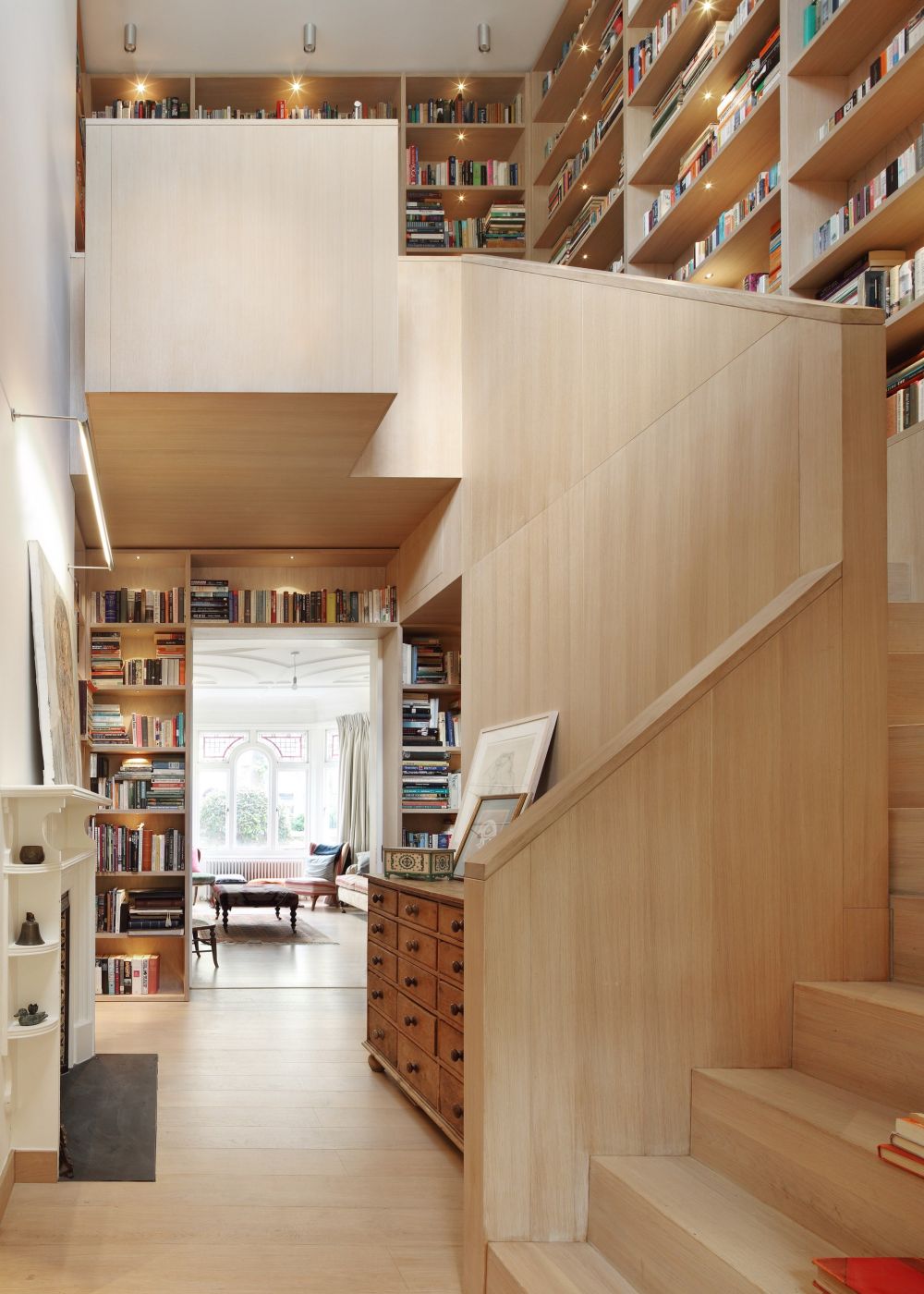 The book tower house with built in shelves for books