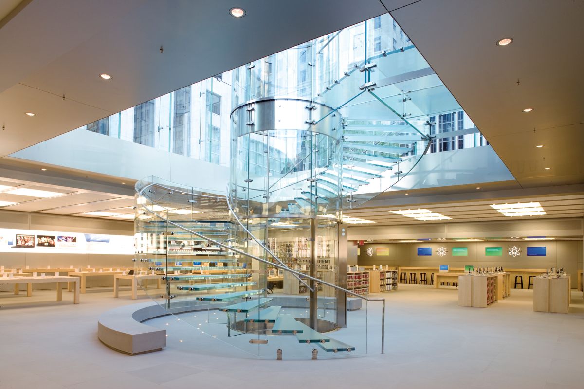 The iconic Apple Store Fifth Avenue Inside