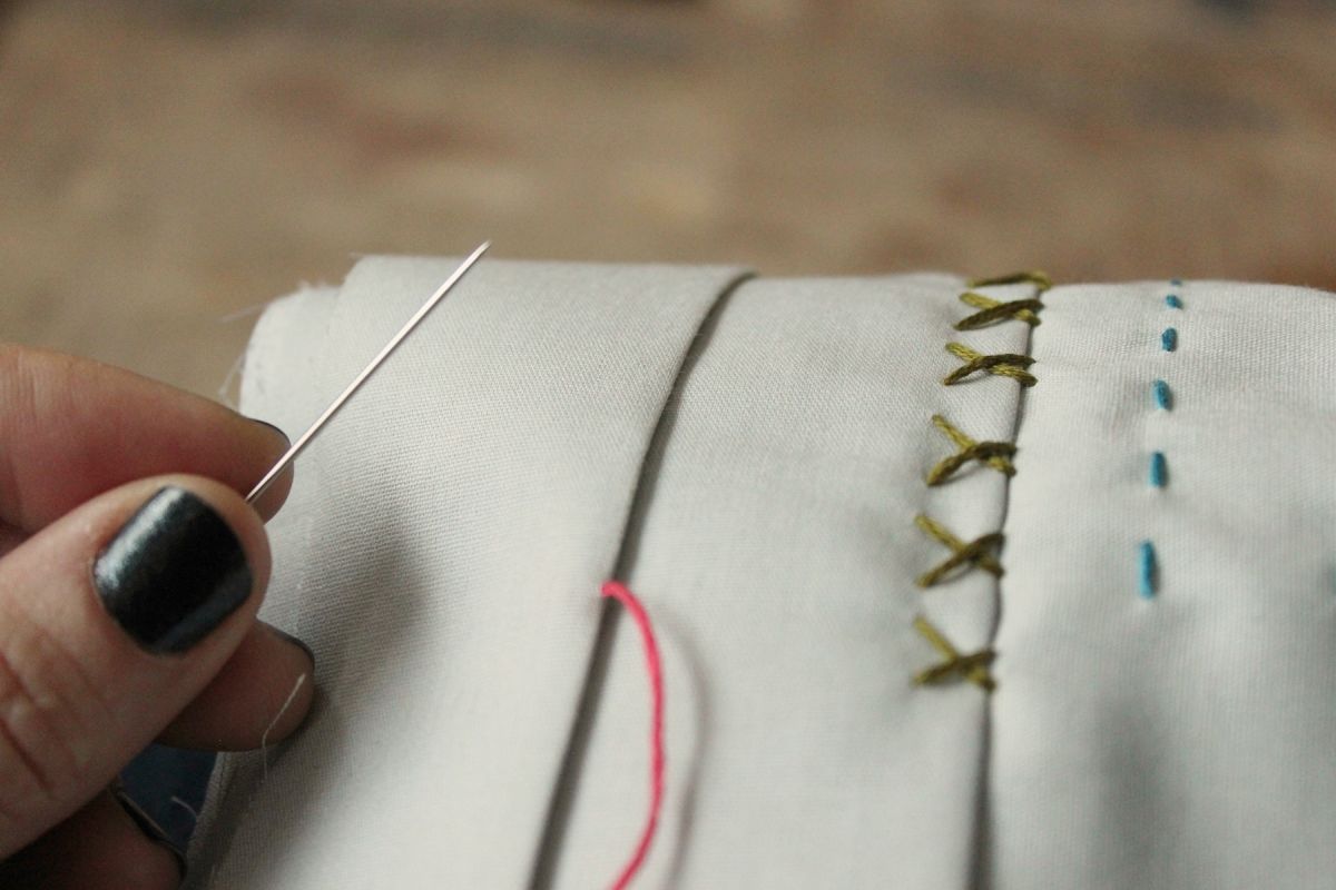 Thread your needle and knot