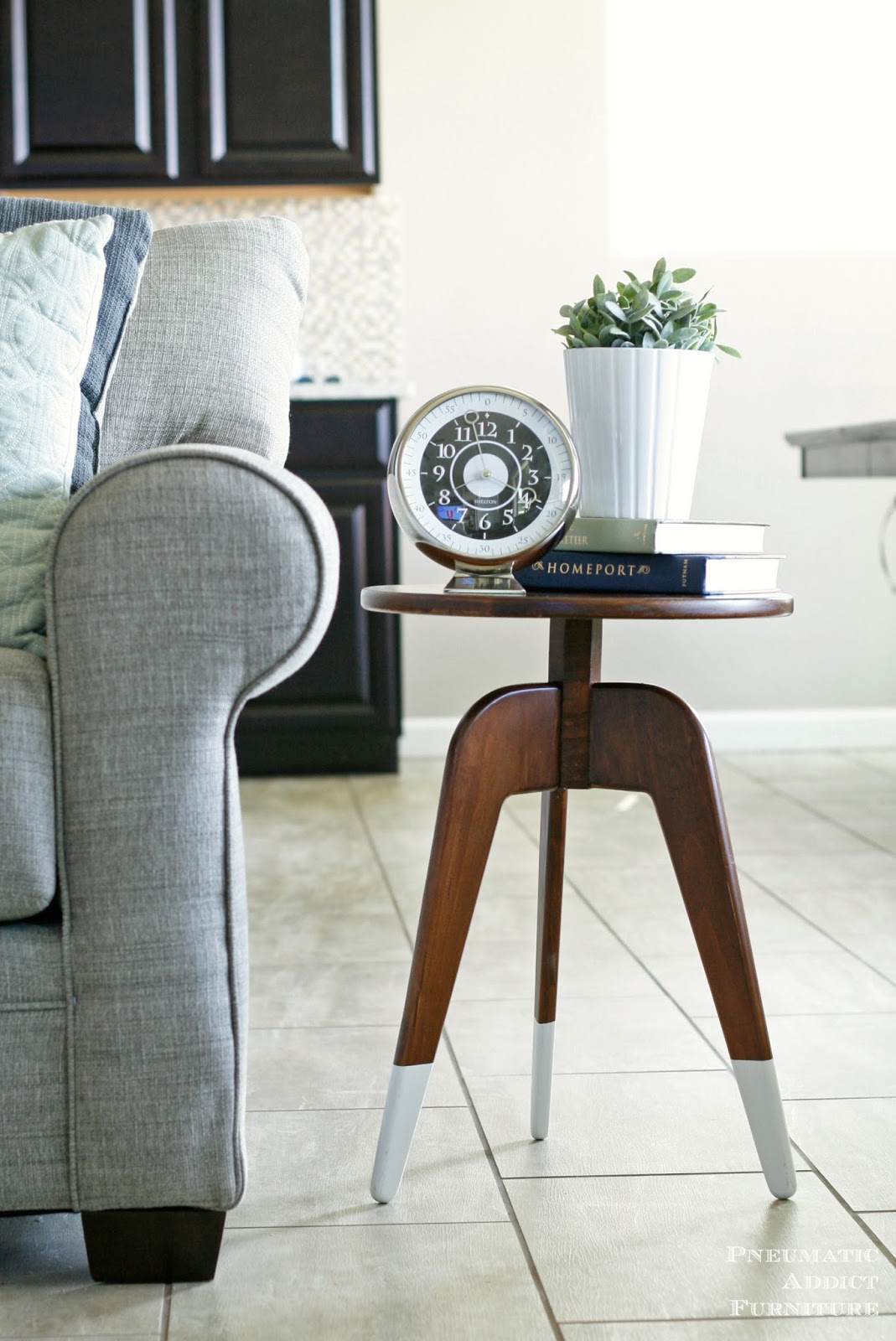 Three legged end tables