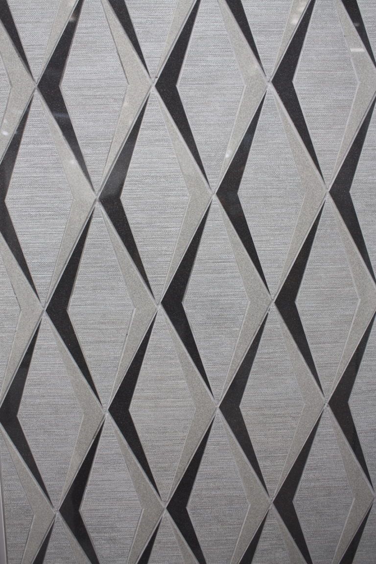 The shadows in this pattern are far more modern than a straight diamond repeat.