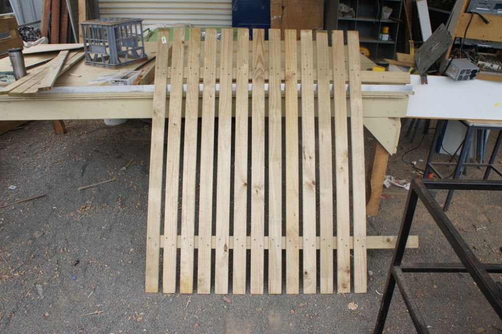 Timber picket garden gate