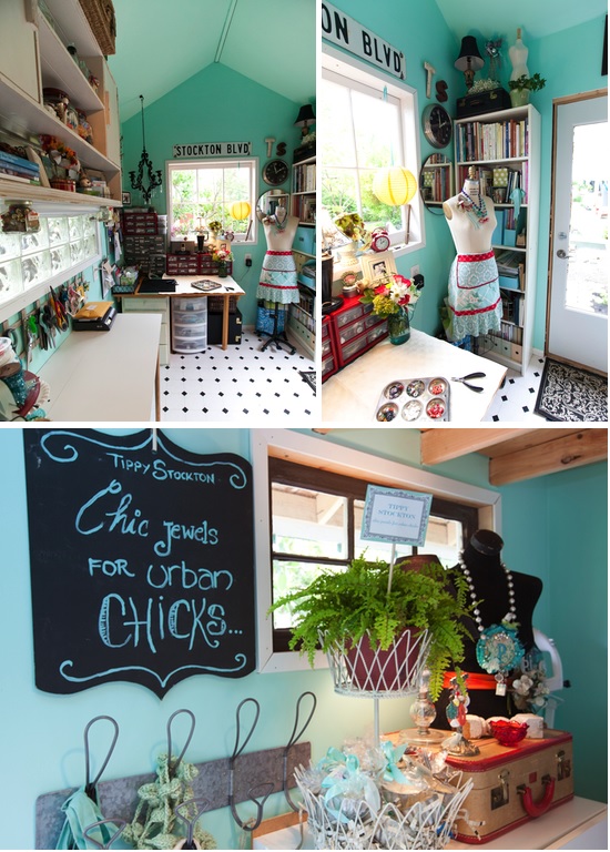 Tiny Adorable She shed interior