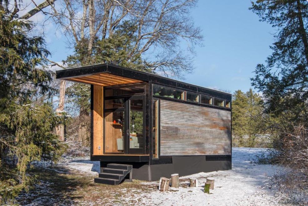 Tiny House With Corrugated Metal Siding