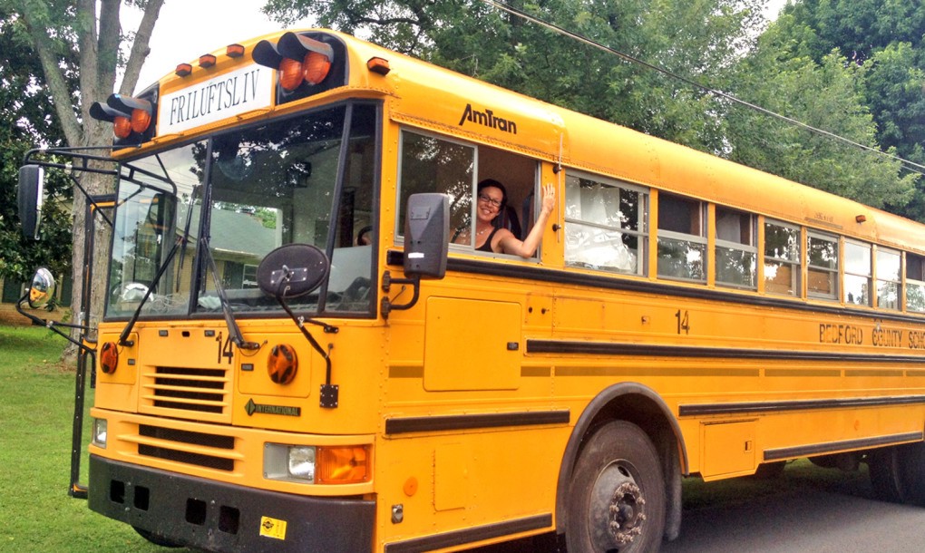 Tiny home on wheels- old bus transformation