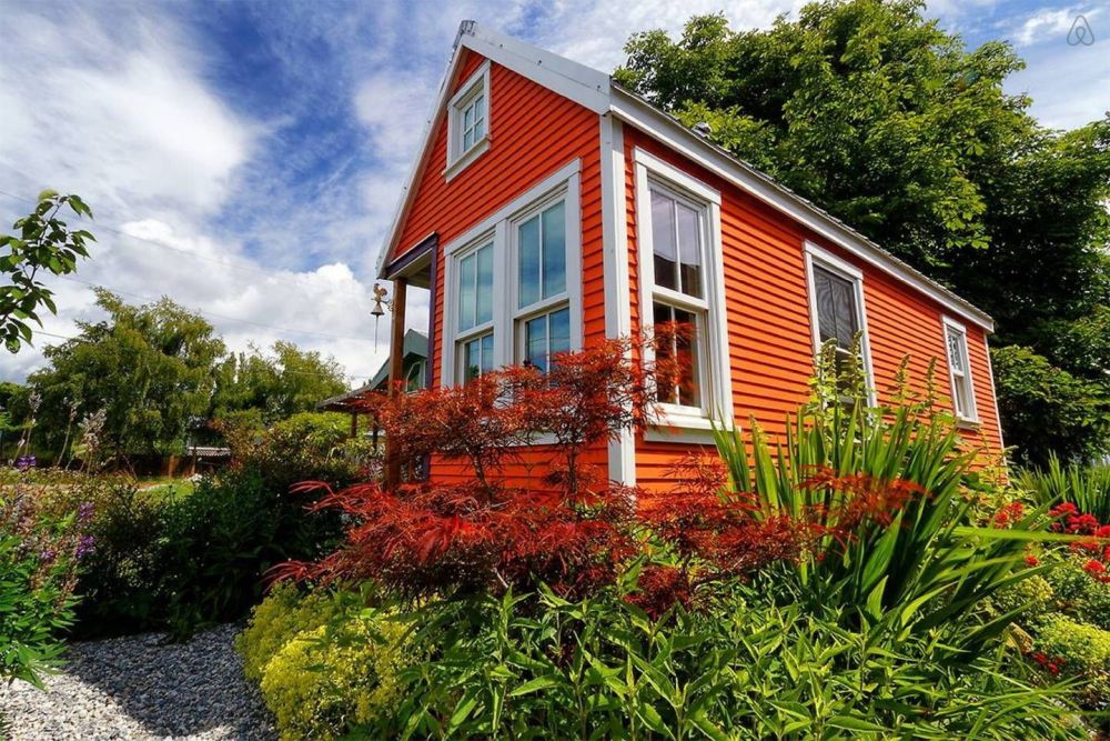 Tiny orange house exterior 1