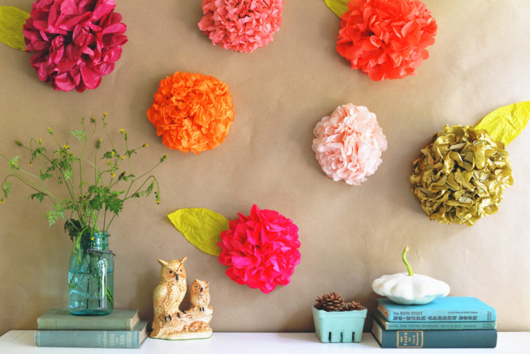 Tissue Paper Flower Backdrop