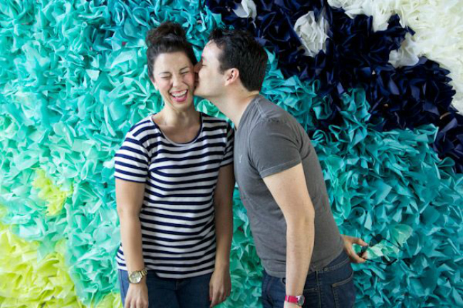 Tissue paper photo booth