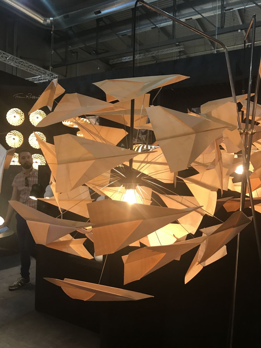 Tom Rossau Danish designer paper airplanes lamp 1