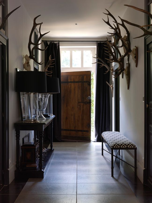 Traditional Antler Foyer Decor